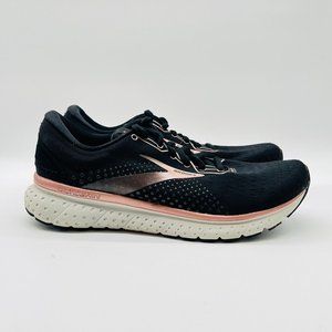 Brooks Glycerin 18 Womens 9.5 Black Pink Running Shoes Sneakers Trainers